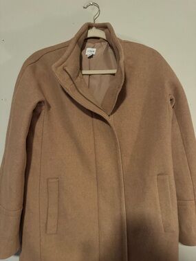 GUC J. Crew Women's Camel Wool-Blend City Coat Size 0